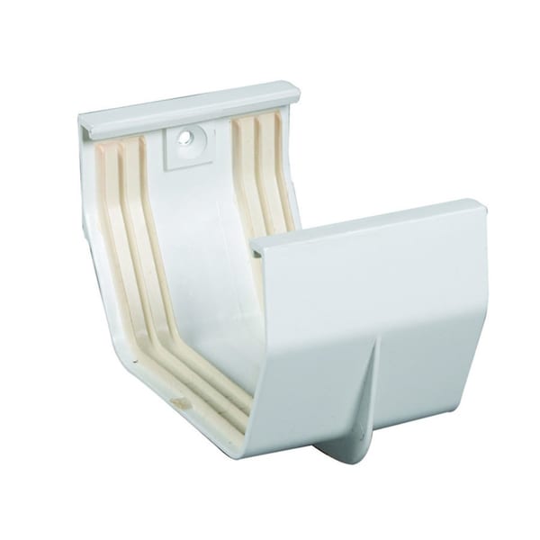 Amerimax Home Products Amerimax 3.3 in. H X 3 in. W X 5 in. L White Vinyl U Gutter Connector T0505 - main